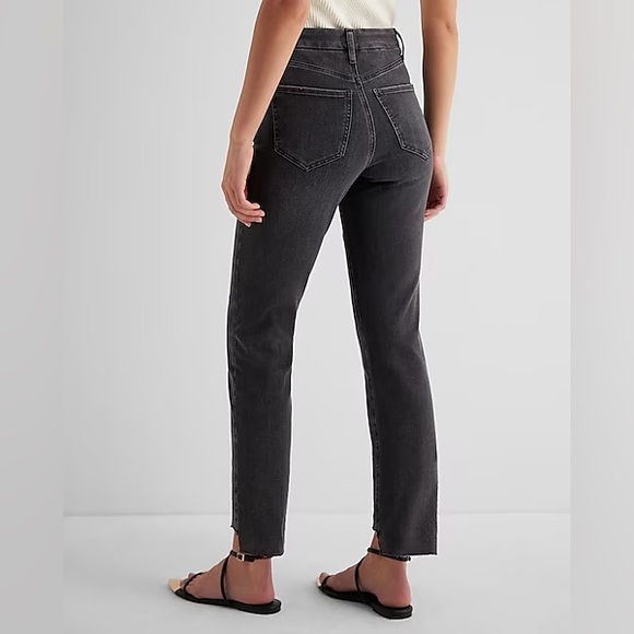 Express High Waisted Black Denim Jeans - Picture 3 of 7